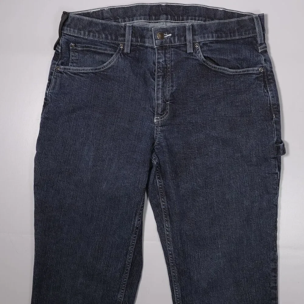 Duluth 40 Grit Flex Standard Fit Carpenter Jeans Workwear Blue Mens 36 x 34